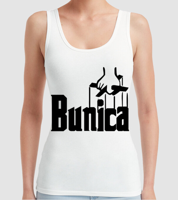Bunica model alb pe tricou