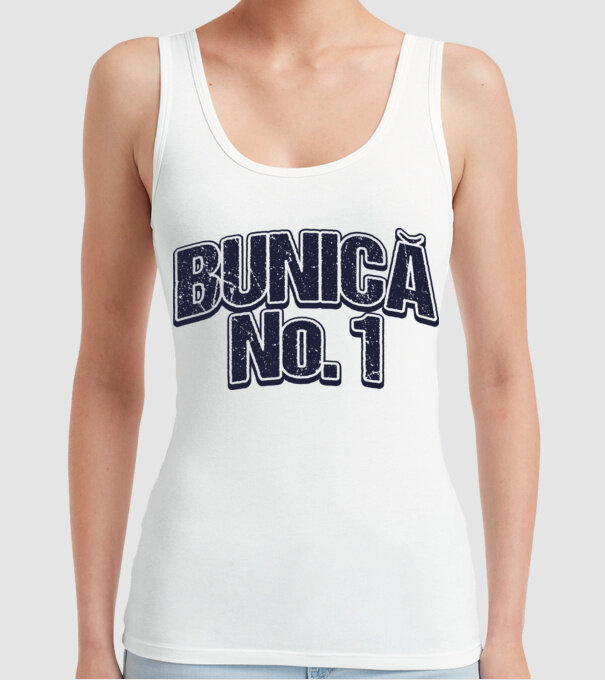 Bunică No.1 model alb pe tricou