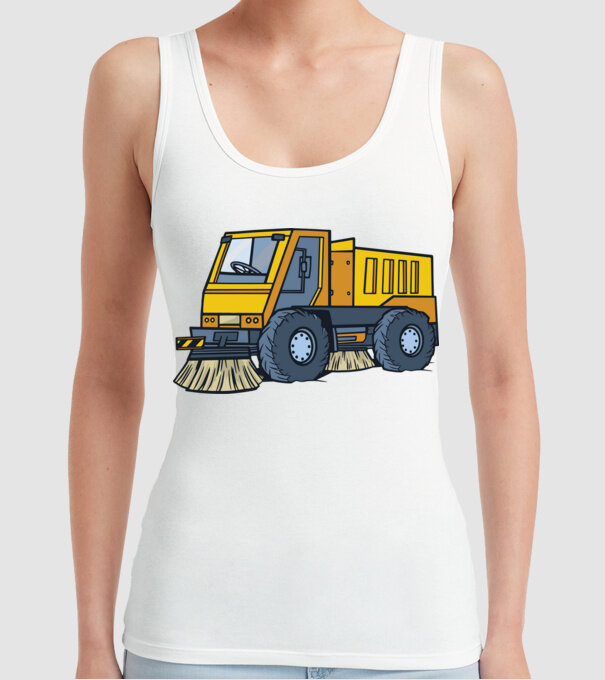Camioane model alb pe tricou