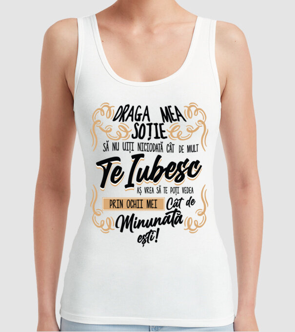 Cât de minunată ești model alb pe tricou