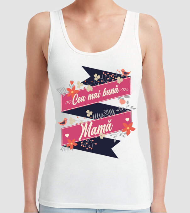 Cea mai bună mamă model alb pe tricou