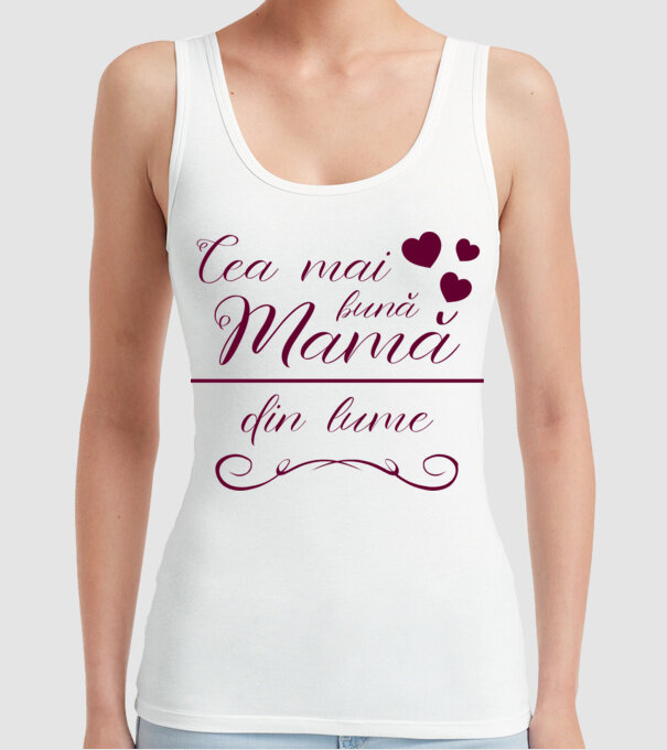 Cea mai bună mamă din lume model alb pe tricou