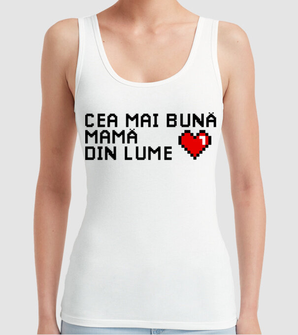 cea mai bună mamă din lume model alb pe tricou