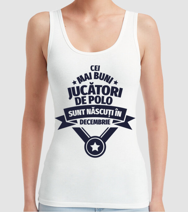 Cei mai buni jucători de polo sunt născuți în Decembrie model alb pe tricou