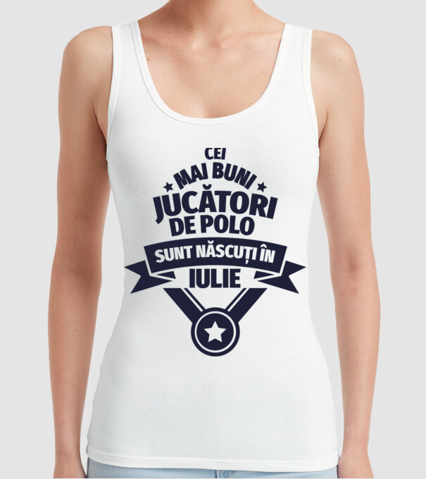 Cei mai buni jucători de polo sunt născuți în Iulie model alb pe tricou