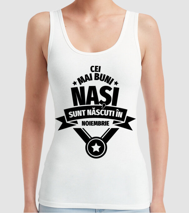 Cei mai buni nași sunt născuți în noiembrie. model alb pe tricou