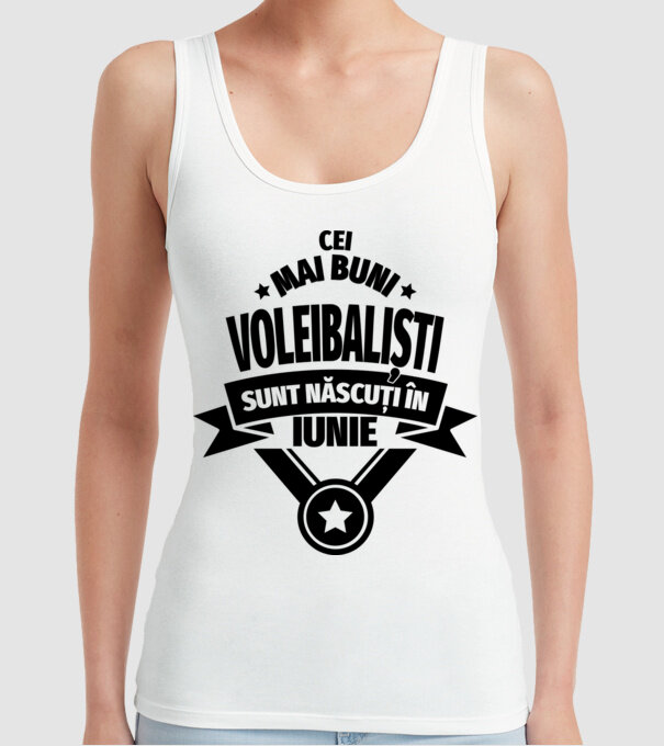 Cei mai buni voleibaliști sunt născuți în Octombrie model alb pe tricou