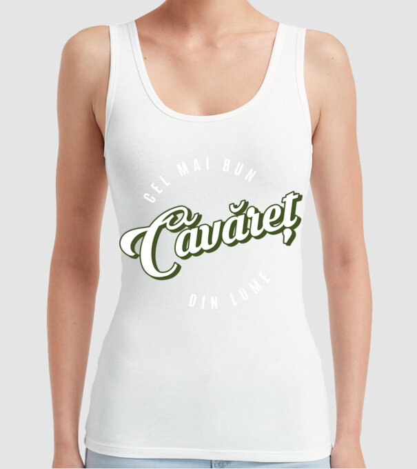 Cel mai bun Căvăret din lume model alb pe tricou