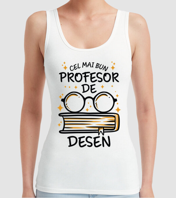 Cel mai profesor de desen model alb pe tricou