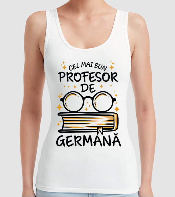 Cel mai profesor germană model alb pe tricou