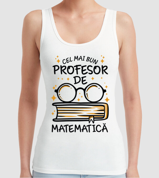Cel mai profesor matematică model alb pe tricou