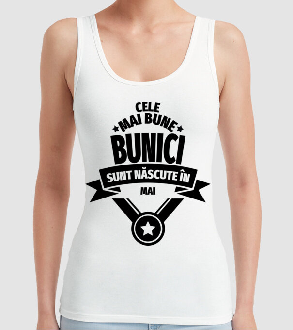 Cele mai bune bunici sunt născute în mai. model alb pe tricou