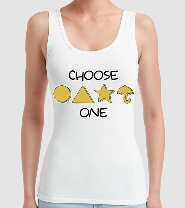choose one squid game model alb pe tricou