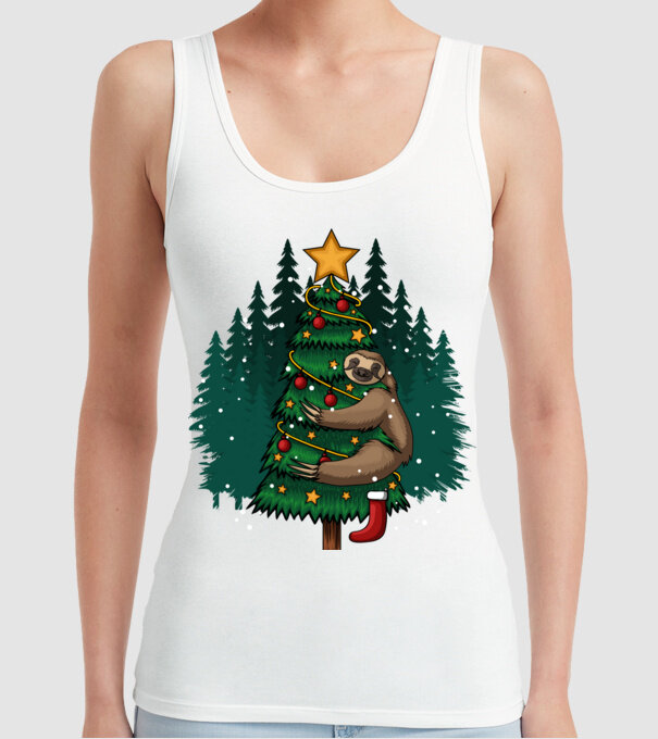 Christmas model alb pe tricou