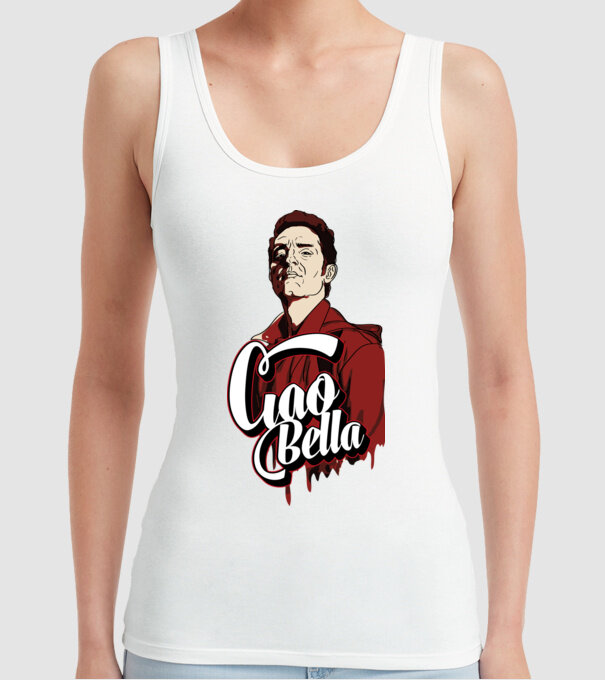 ciao bella berlin model alb pe tricou