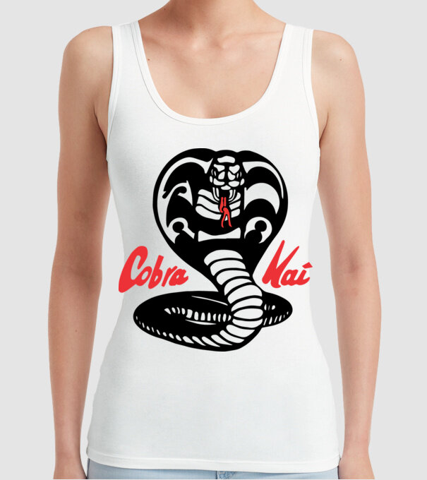 cobra kai classic logo model alb pe tricou