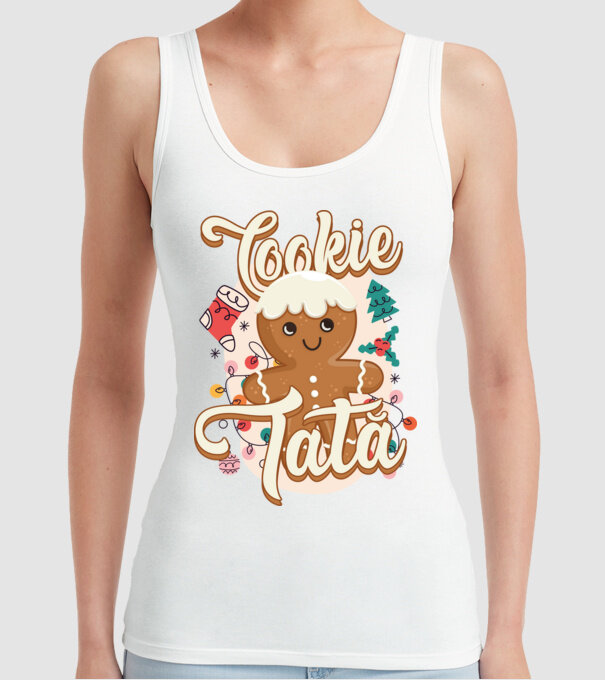Cookie tată model alb pe tricou