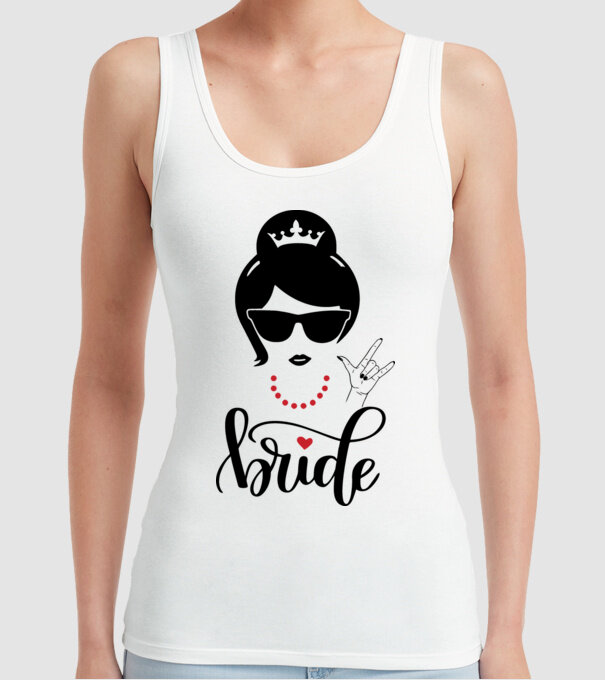 Cool Bride model alb pe tricou