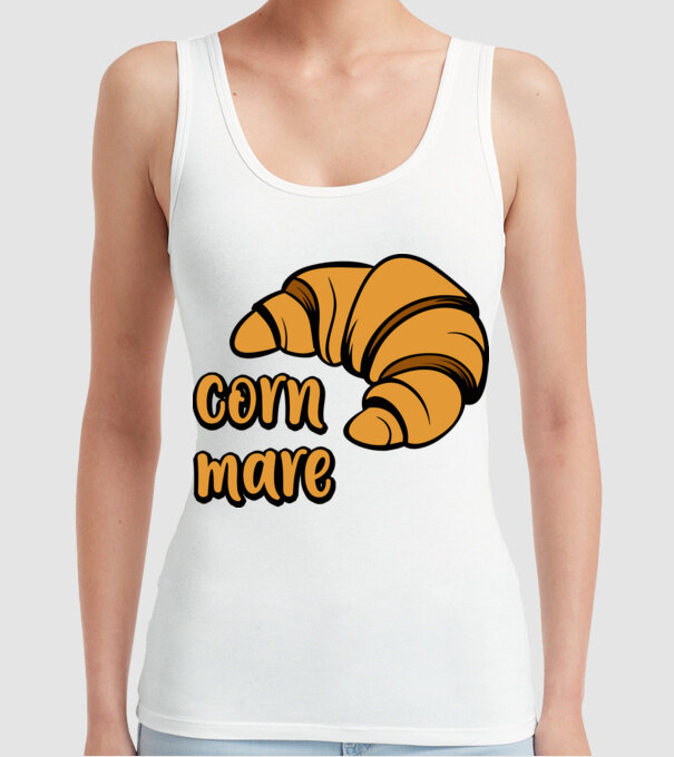 corn mare model alb pe tricou