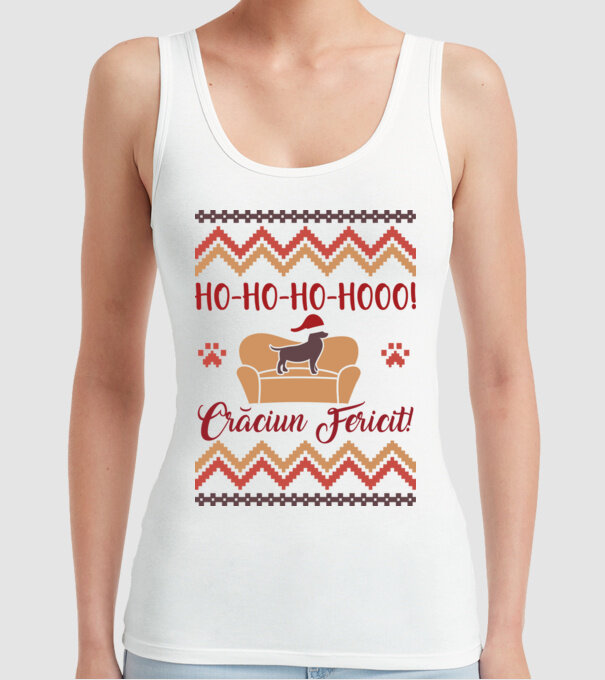 un Crăciun ho-ho-hoo-hoo fericit! model alb pe tricou