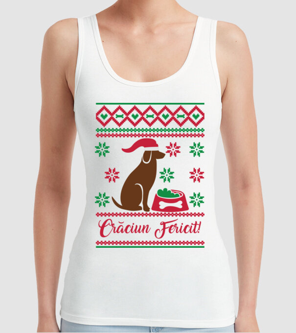 crăciun fericit model alb pe tricou
