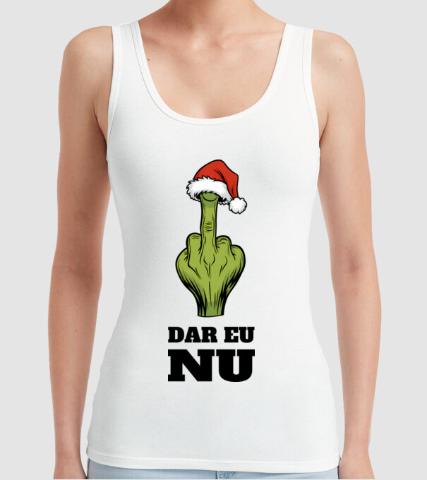 Dar eu NU alb model alb pe tricou