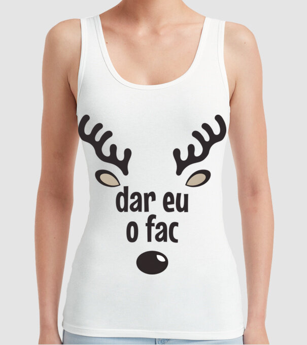 Dar eu o fac crăciun chiar căprioară Alb model alb pe tricou