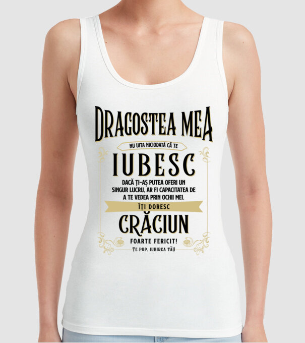 Dragostea mea model alb pe tricou