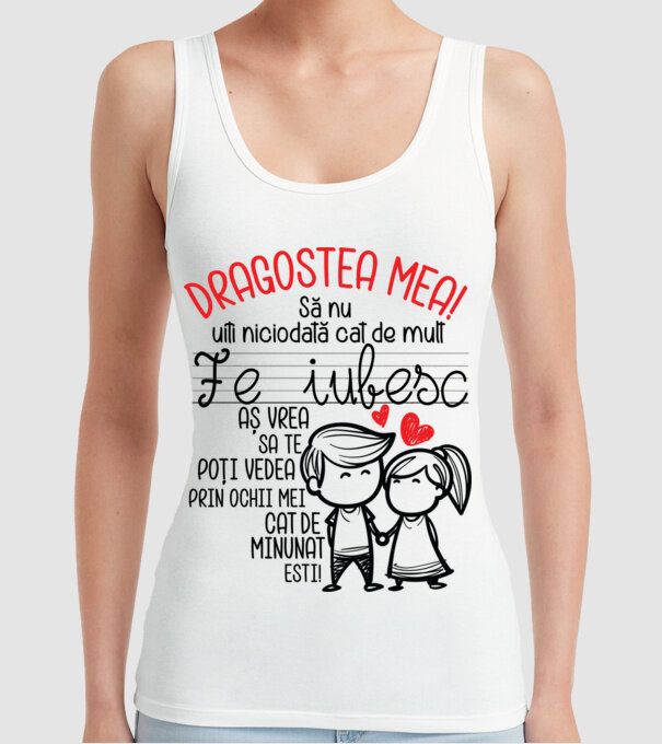 Dragostea mea Cât de minunat ești model alb pe tricou