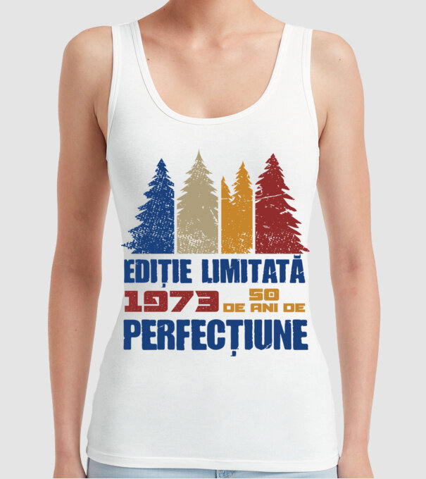 Ediție limitată 1973 - 50 de ani de perfecțiune model alb pe tricou