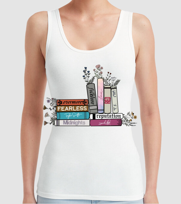 Eras tour books color 2 model alb pe tricou