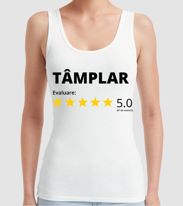 Evaluare - TÂMPLAR model alb pe tricou