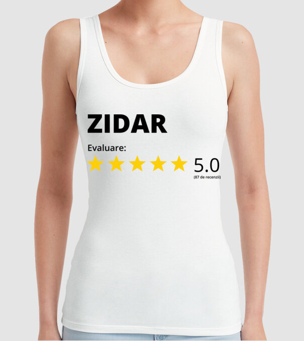 Evaluare - ZIDAR model alb pe tricou