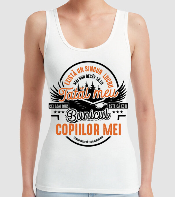 Există un singur lucru mai bun decât să fii tatăl meu, cel mai bun este că ești bunicul copiilor mei - îți mulțumesc că exiști p model alb pe tricou