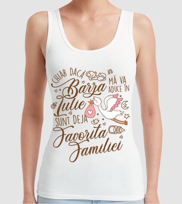 Favorita familiei IULIE model alb pe tricou