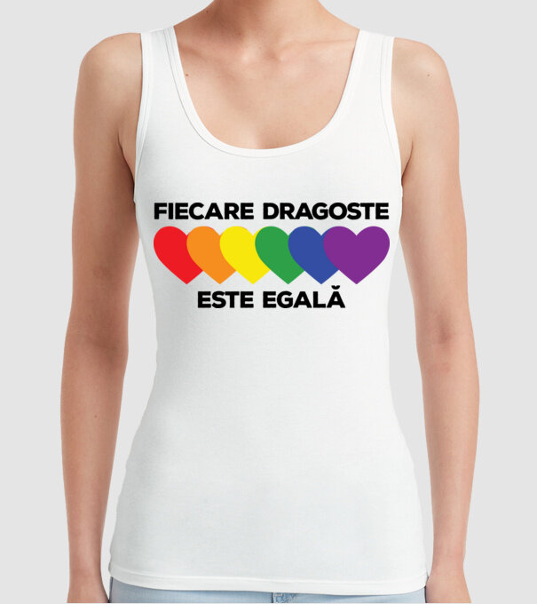 Fiecare dragoste este egală model alb pe tricou