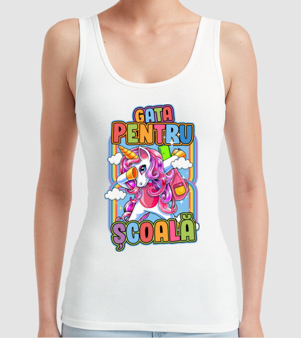 Gata pentru școală D1947707 model alb pe tricou