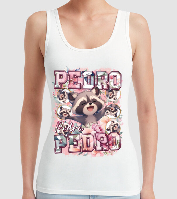 Girly Pedro model alb pe tricou