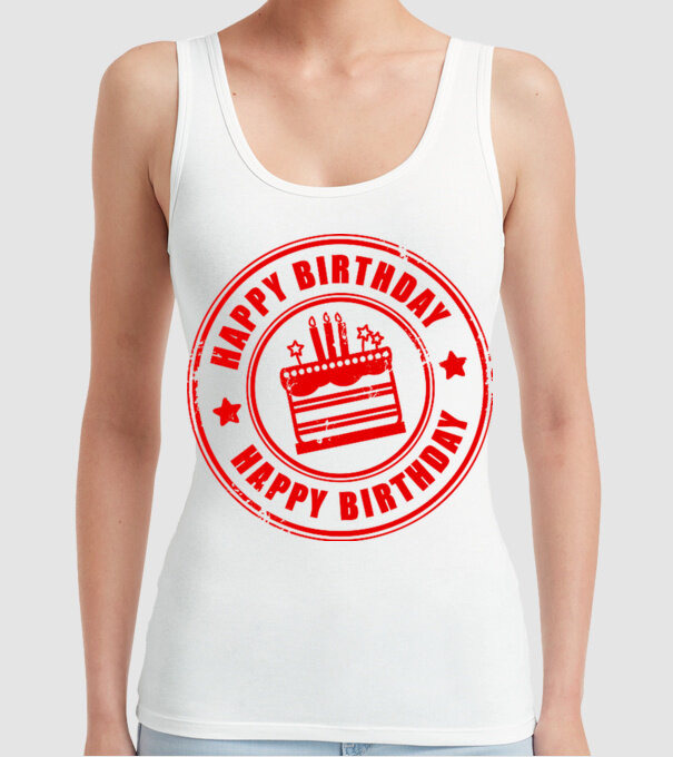 happy birthday model alb pe tricou