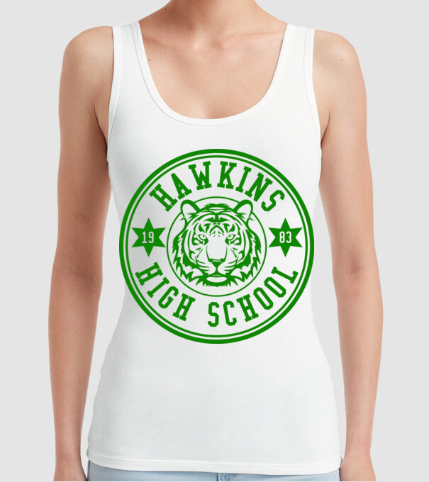 hawkins high school model alb pe tricou