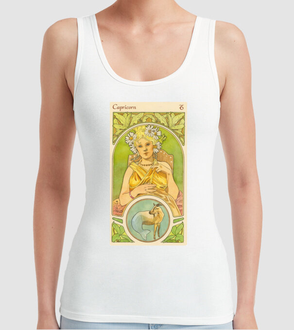 Horoscop Tarot CAPRICORNUL model alb pe tricou