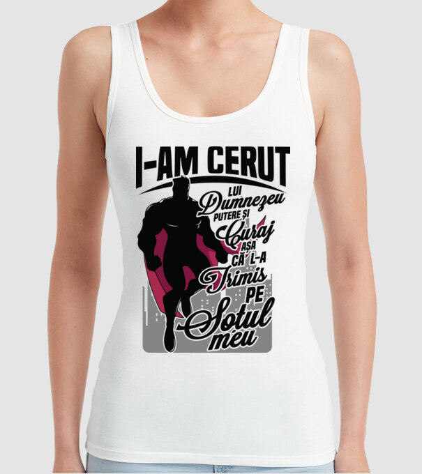 I-am cerut lui Dumnezeu putere și curaj - așa că l-a trimis pe soțul meu model alb pe tricou