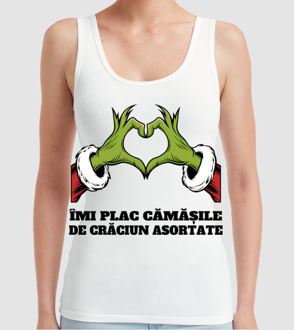 Îmi plac cămășile de crăciun asortate alb model alb pe tricou
