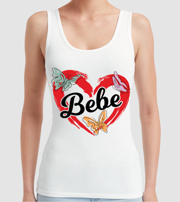 Bebe model alb pe tricou