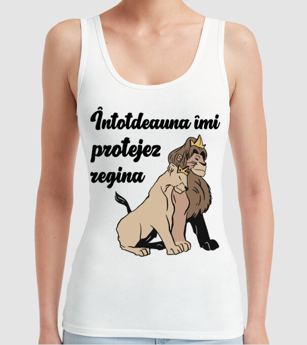Întotdeauna îmi protejez regina model alb pe tricou