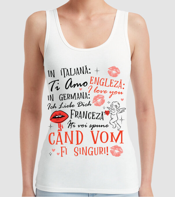 Lecție de limbă model alb pe tricou