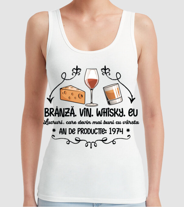 Lucruri, care devin mai buni cu vârsta 1974 50 de ani model alb pe tricou