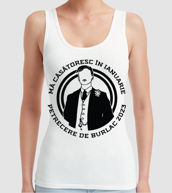mă căsătoresc în ianuarie model alb pe tricou