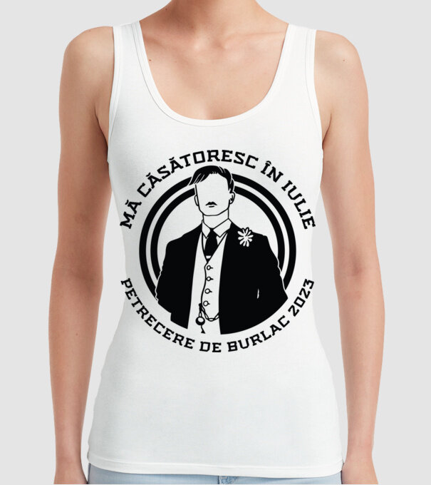 mă căsătoresc în iulie model alb pe tricou