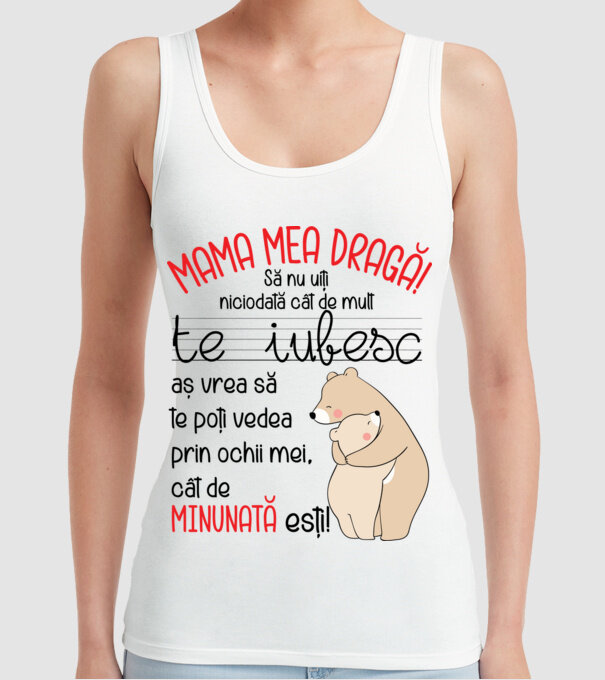 Mama Cât de minunat ești model alb pe tricou